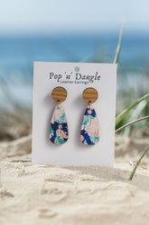 Navy Summer Luxe Drop Earrings